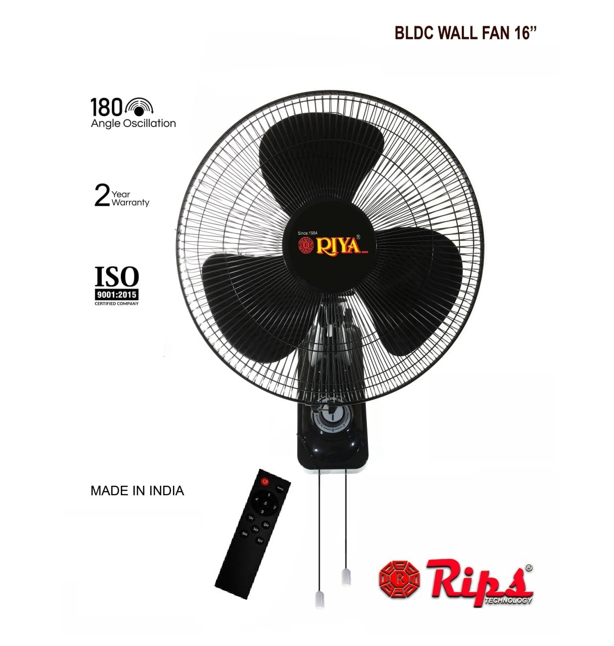 AC WALL FAN  16'' With / Without Remote