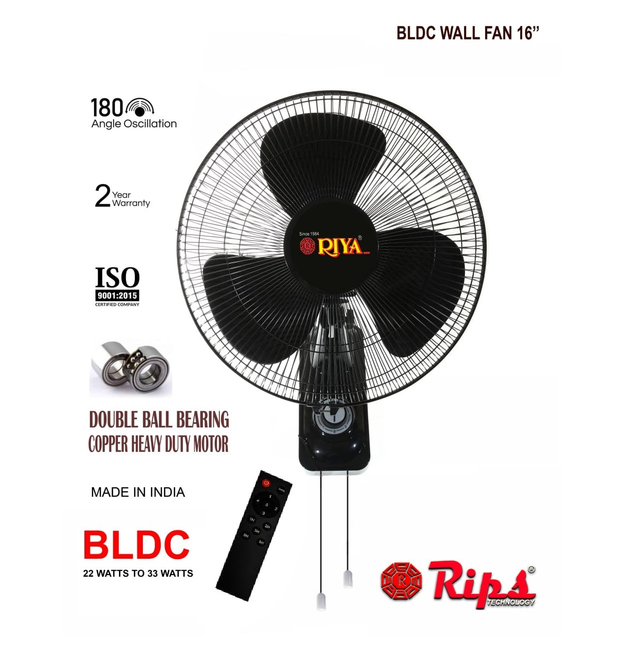 BLDC Wall Fan  With / Without Remote